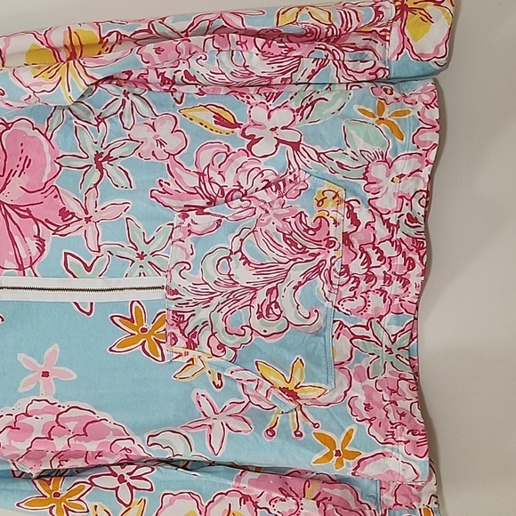 Lilly Pulitzer Tops Skipper Popover Floral Quarter-Zip Pullover Size Meduim - Picture 7 of 16